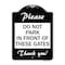 Signmission Please Do Not Park in Front of These Gates Heavy-Gauge Aluminum Sign, 24" x 18", BW-1824-23279 A-DES-BW-1824-23279 - alternate 1